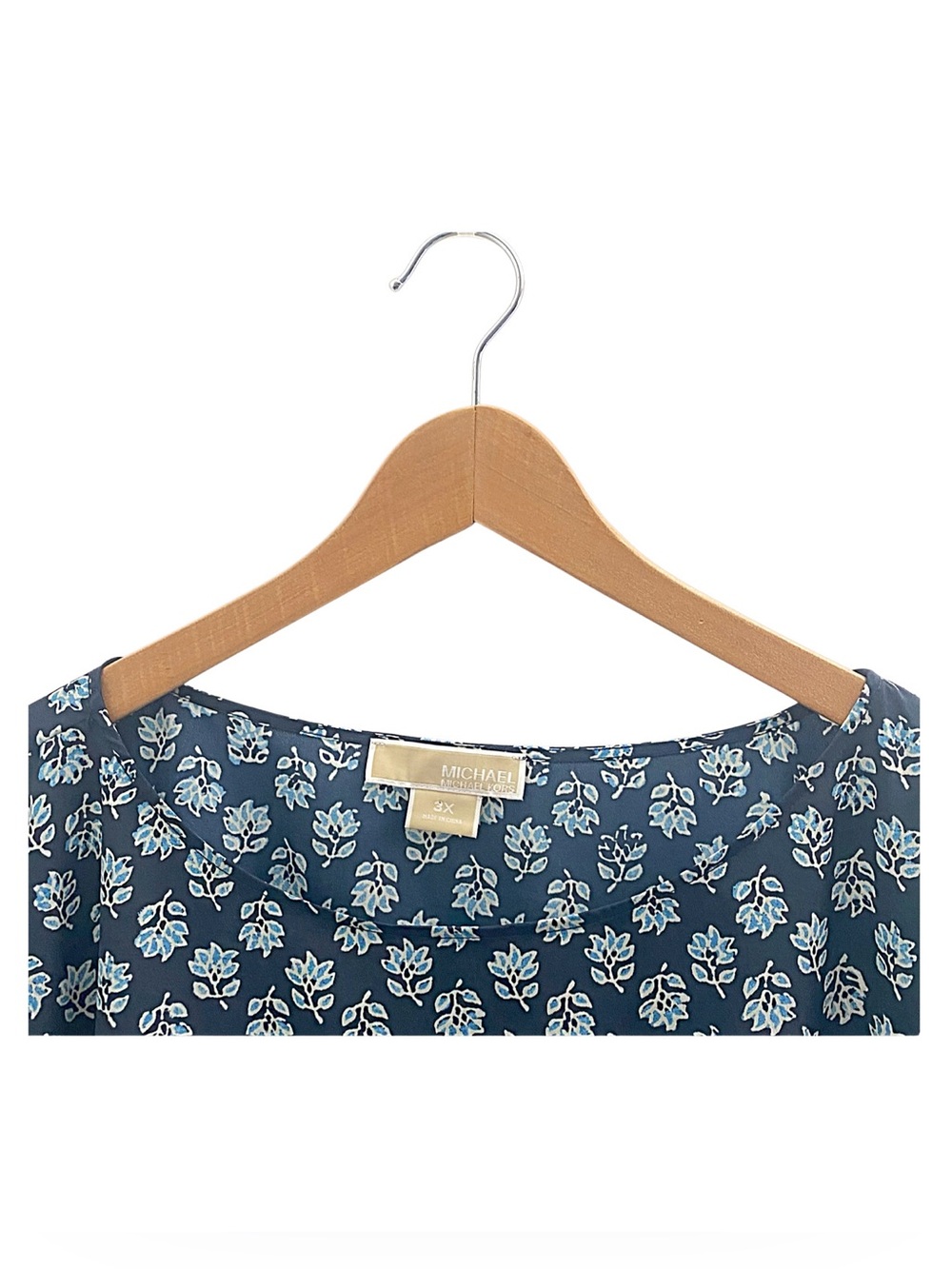 MICHAEL Michael Kors Border Print Poncho Blouse Shirt Size 3X - Picture 3 of 5